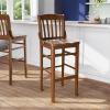 Flash Furniture HERCULES Series School House Back Walnut Wood Restaurant Barstool(Walnut)