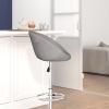 Flash Furniture Luis Contemporary Blue Fabric Adjustable Height Barstool with Barrel Back and Chrome Base(Gray Fabric)