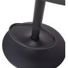 Flash Furniture Vincent Modern Cognac Vinyl Adjustable Bar Stool with Back, Swivel Stool with Black Pedestal Base and Footrest(Gray/Black Frame)