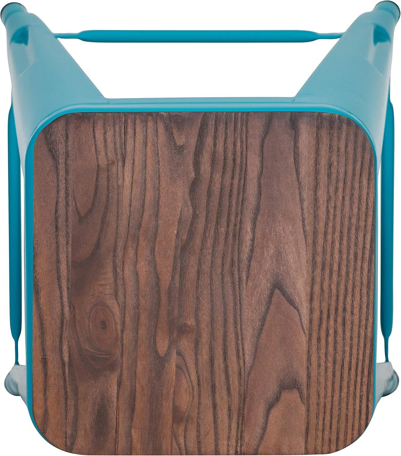 image:imageFlash Furniture 30 High Backless Purple Barstool with Square Wood SeatTeal