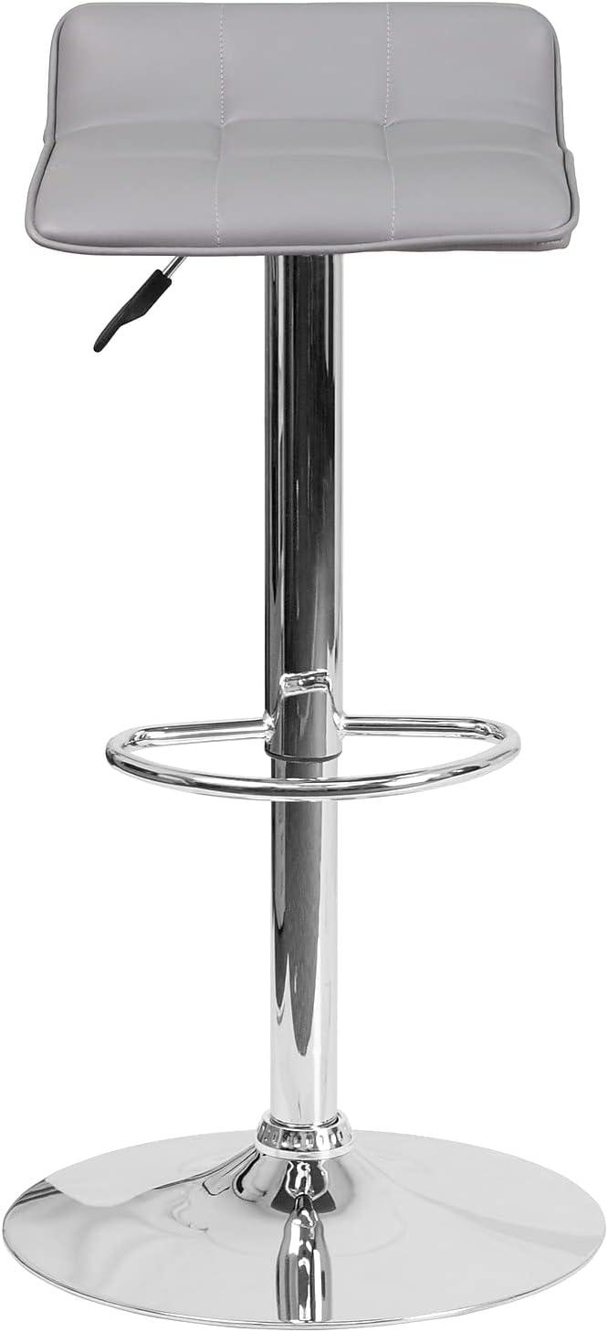 image:imageFlash Furniture Carmel Series 24 High Transitional Walnut Counter Height Stool with Nail Trim in Black LeatherSoftGrey