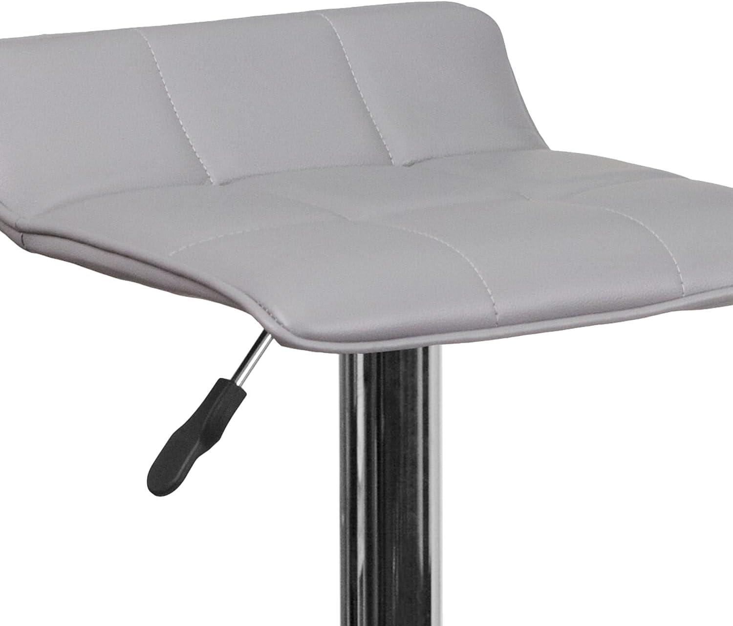 image:imageFlash Furniture Carmel Series 24 High Transitional Walnut Counter Height Stool with Nail Trim in Black LeatherSoftGrey