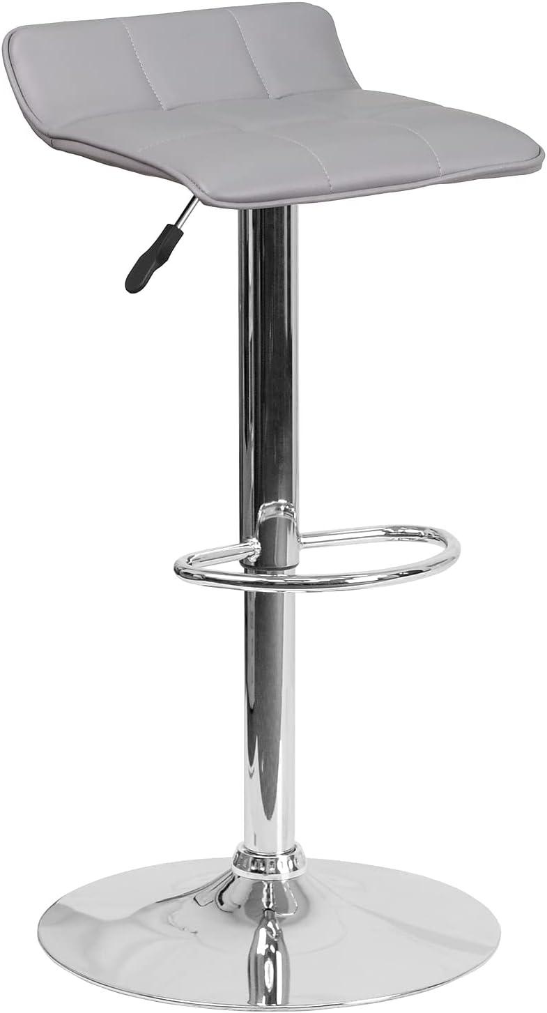 image:imageFlash Furniture Carmel Series 24 High Transitional Walnut Counter Height Stool with Nail Trim in Black LeatherSoftGrey