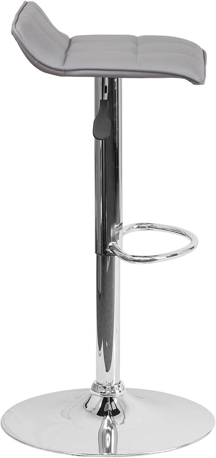 image:imageFlash Furniture Carmel Series 24 High Transitional Walnut Counter Height Stool with Nail Trim in Black LeatherSoftGrey
