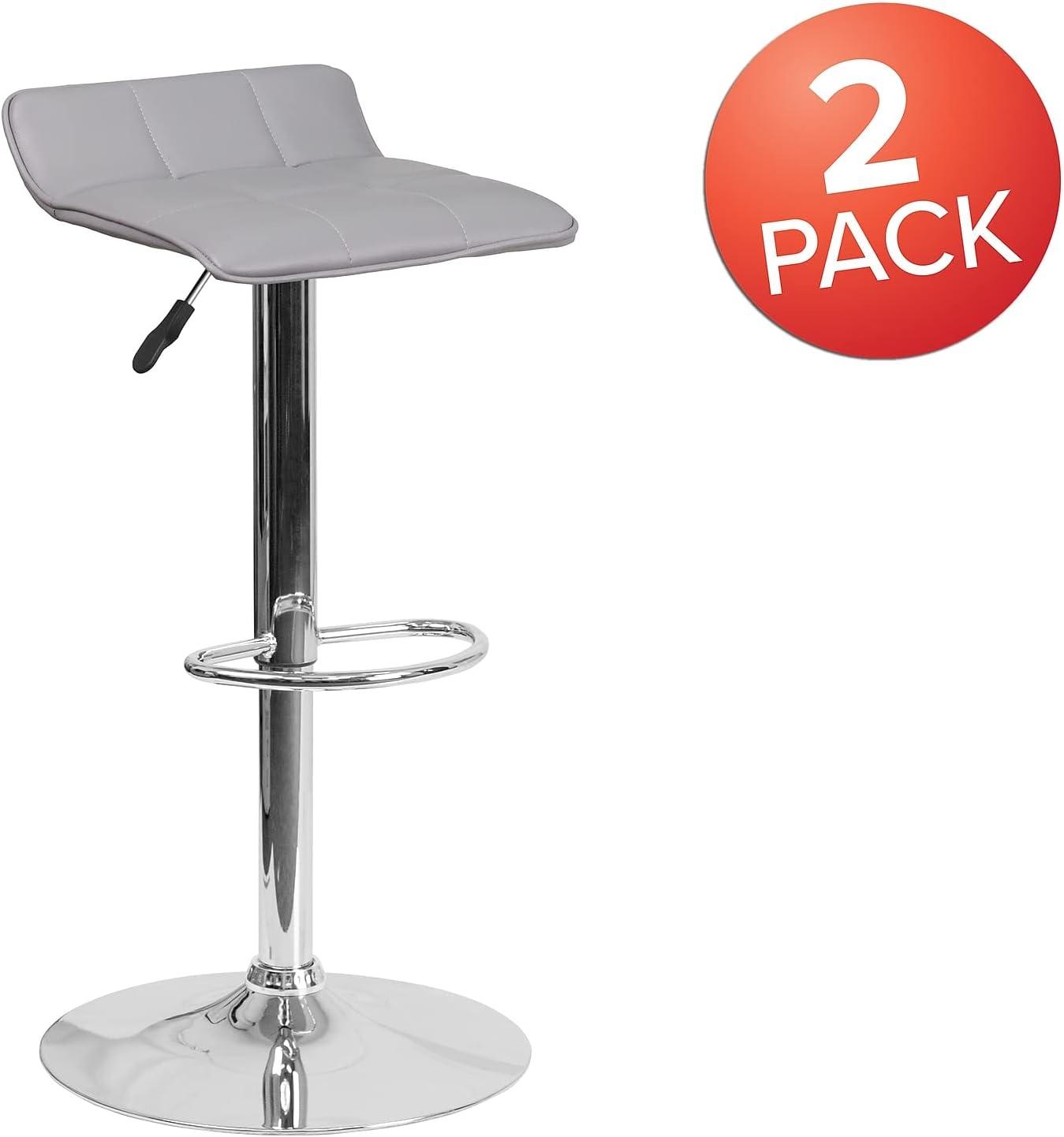 image:imageFlash Furniture Carmel Series 24 High Transitional Walnut Counter Height Stool with Nail Trim in Black LeatherSoftGrey