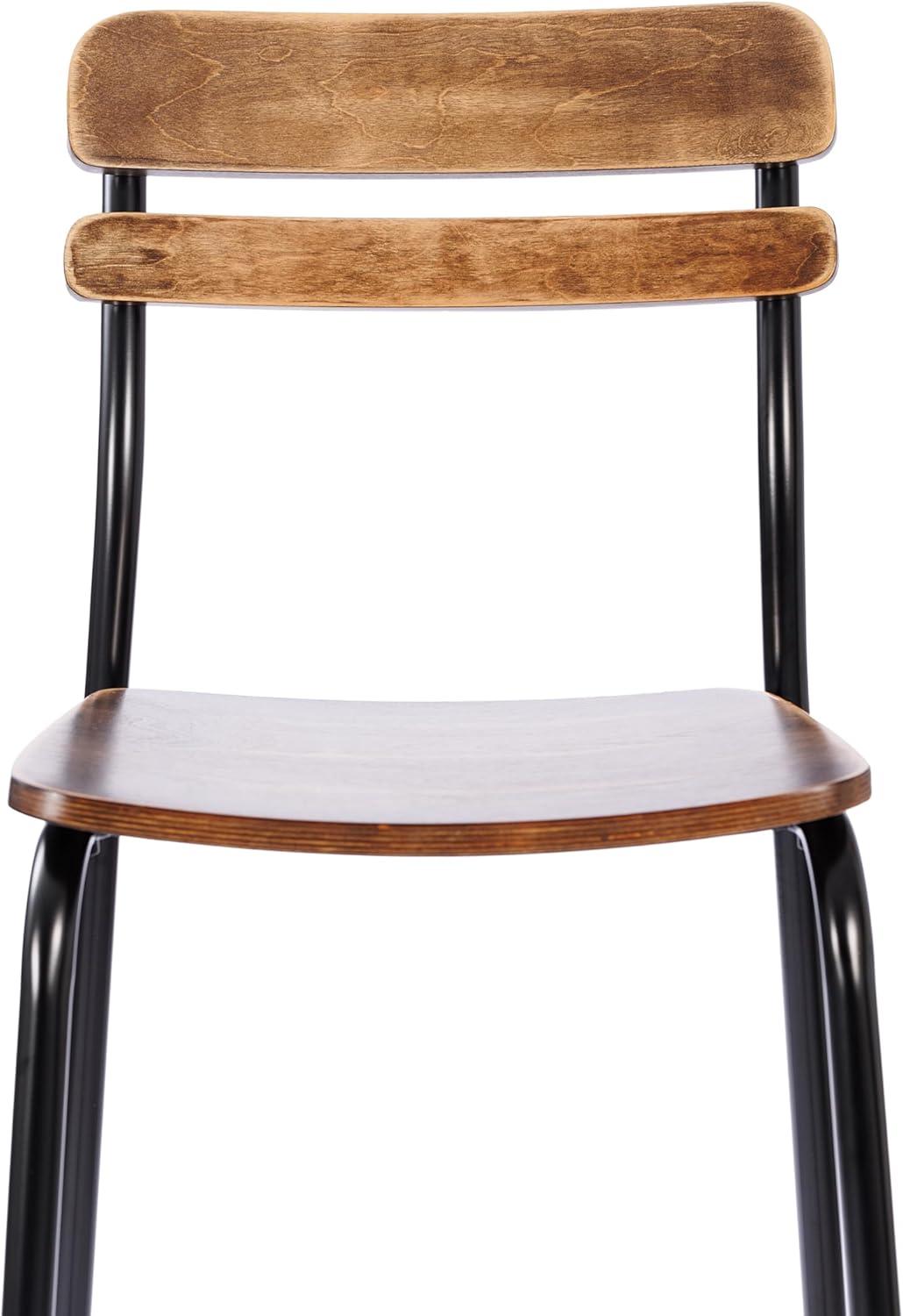 image:imageFlash Furniture Cyprus Commercial Grade Wood Bar Stool Metal Frame Solid Wood Seat and Back Floor Glides WhiteAntique WhiteAntique Copper