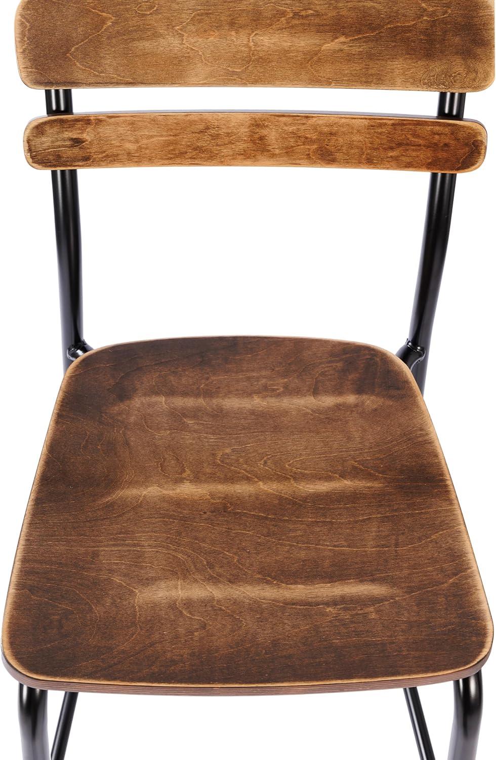 image:imageFlash Furniture Cyprus Commercial Grade Wood Bar Stool Metal Frame Solid Wood Seat and Back Floor Glides WhiteAntique WhiteAntique Copper
