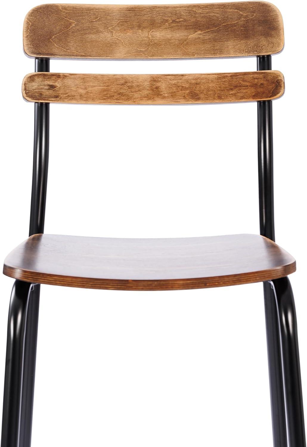 image:imageFlash Furniture Cyprus Commercial Grade Wood Bar Stool Metal Frame Solid Wood Seat and Back Floor Glides WhiteAntique WhiteAntique Copper