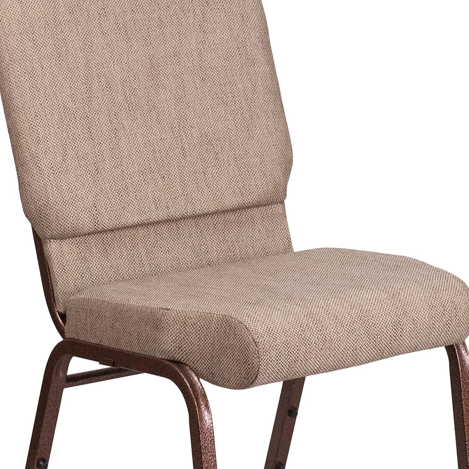 image:imageFlash Furniture HERCULES Series 185W Stacking Church Chair in Black Patterned Fabric Silver Vein Frame 25D x 1925W x 3325HBeige FabricCopper Vein Frame