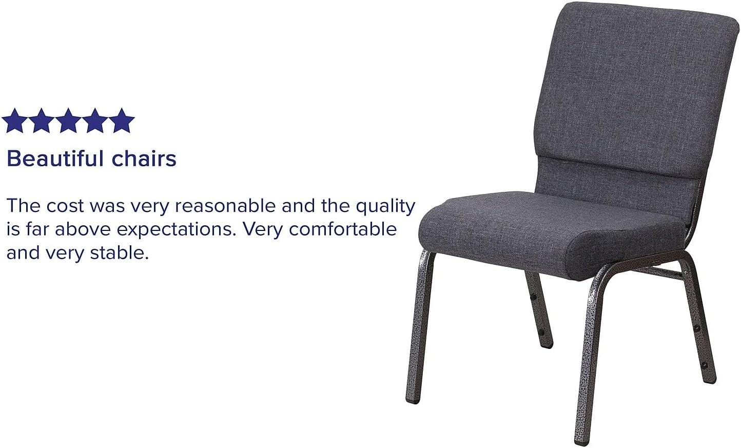 image:imageFlash Furniture HERCULES Series 185W Stacking Church Chair in Black Patterned Fabric Silver Vein Frame 25D x 1925W x 3325HDark Gray FabricSilver Vein Frame