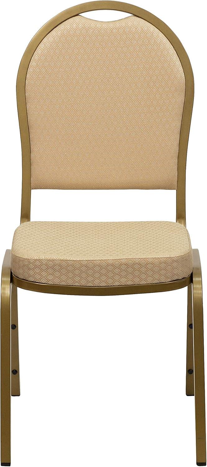 image:imageFlash Furniture HERCULES Series Dome Back Stacking Banquet Chair in Navy Patterned Fabric Gold FrameBeige Patterned FabricGold Frame