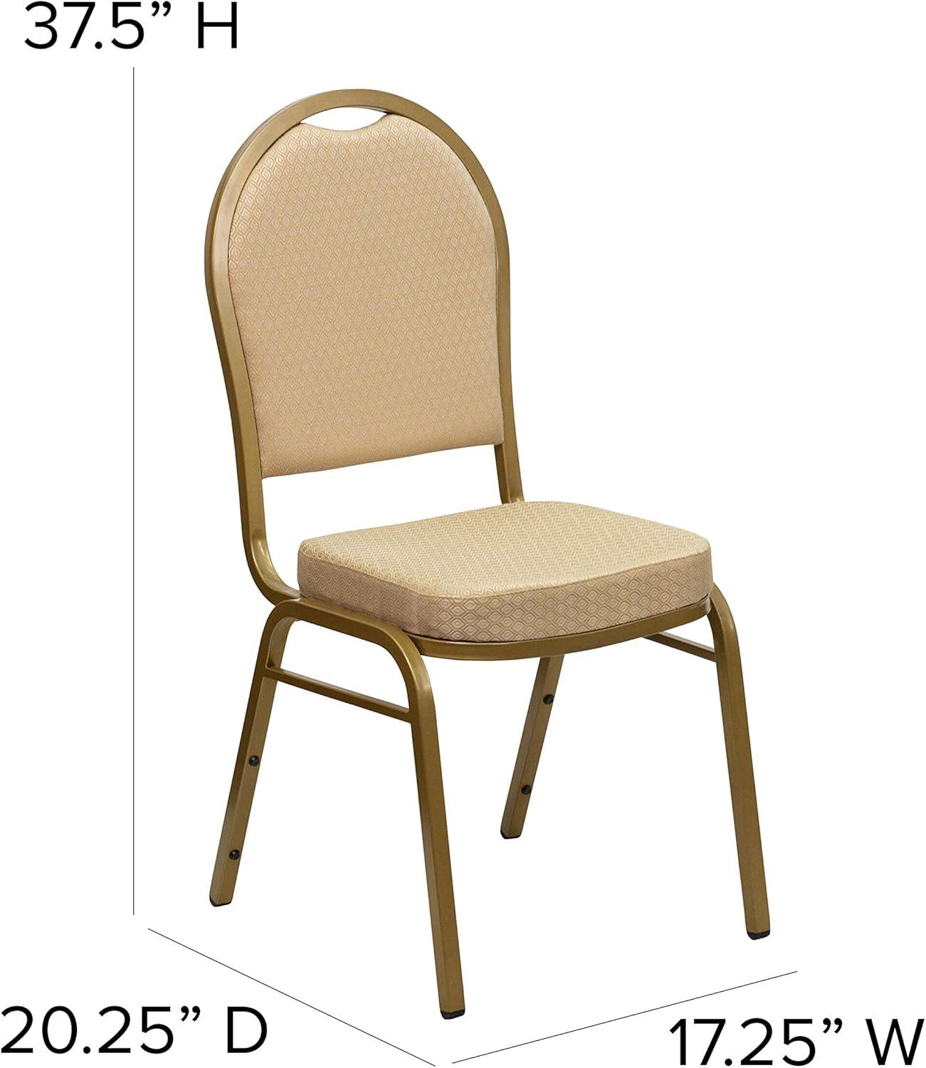 image:imageFlash Furniture HERCULES Series Dome Back Stacking Banquet Chair in Navy Patterned Fabric Gold FrameBeige Patterned FabricGold Frame
