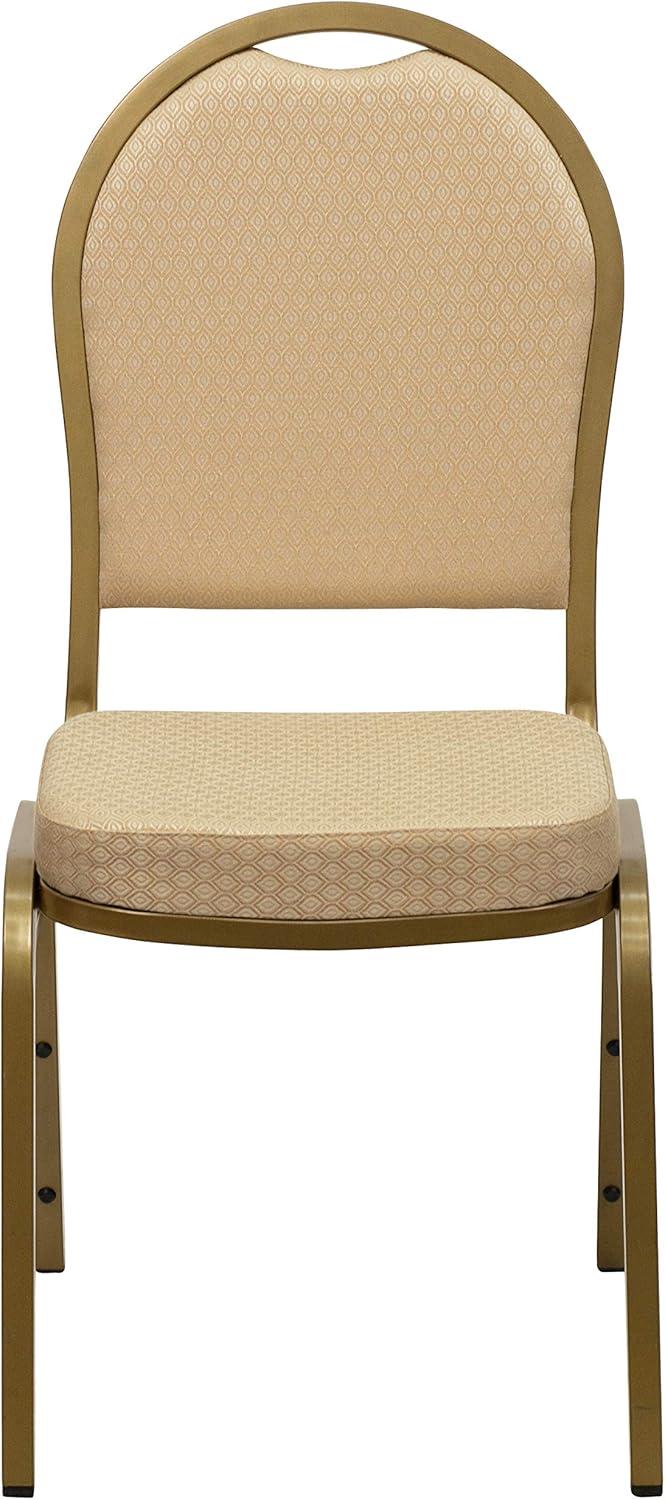 image:imageFlash Furniture HERCULES Series Dome Back Stacking Banquet Chair in Navy Patterned Fabric Gold FrameBeige Patterned FabricGold Frame