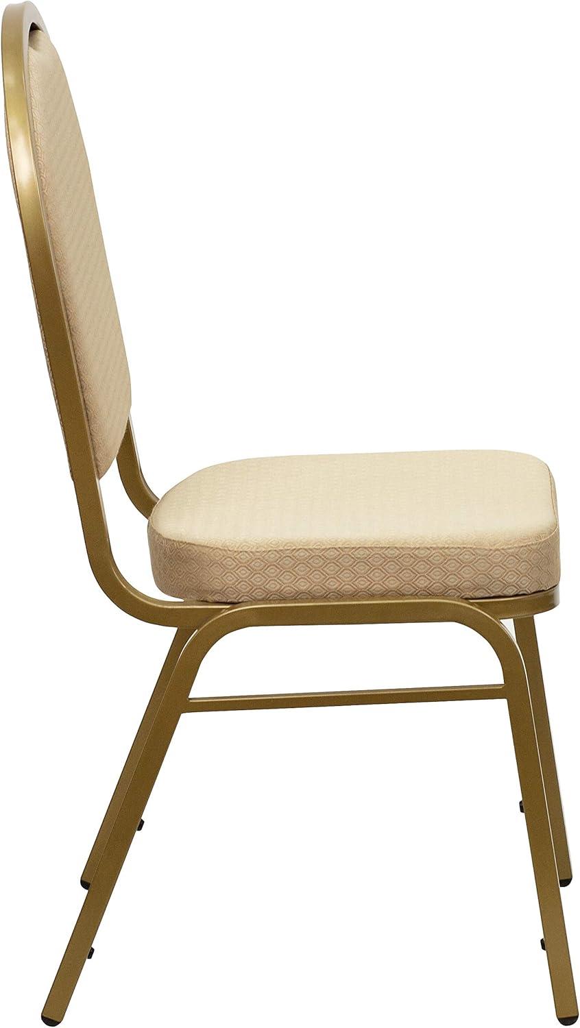 image:imageFlash Furniture HERCULES Series Dome Back Stacking Banquet Chair in Navy Patterned Fabric Gold FrameBeige Patterned FabricGold Frame