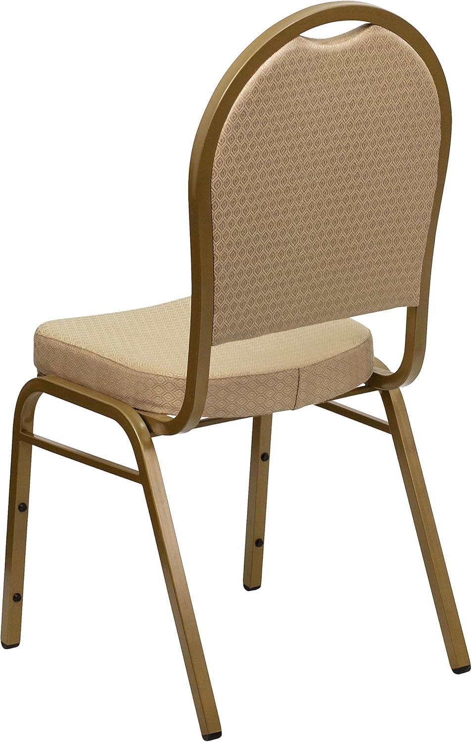 image:imageFlash Furniture HERCULES Series Dome Back Stacking Banquet Chair in Navy Patterned Fabric Gold FrameBeige Patterned FabricGold Frame
