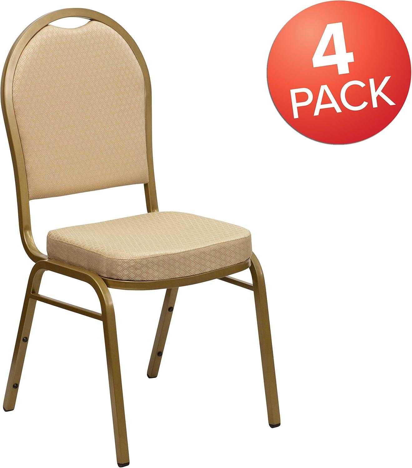image:imageFlash Furniture HERCULES Series Dome Back Stacking Banquet Chair in Navy Patterned Fabric Gold FrameBeige Patterned FabricGold Frame