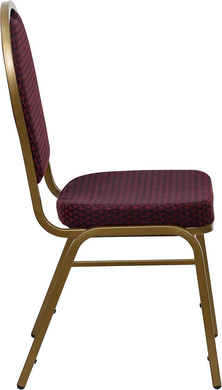 image:imageFlash Furniture HERCULES Series Dome Back Stacking Banquet Chair in Navy Patterned Fabric Gold FrameBurgundy Diamond PatternedGold