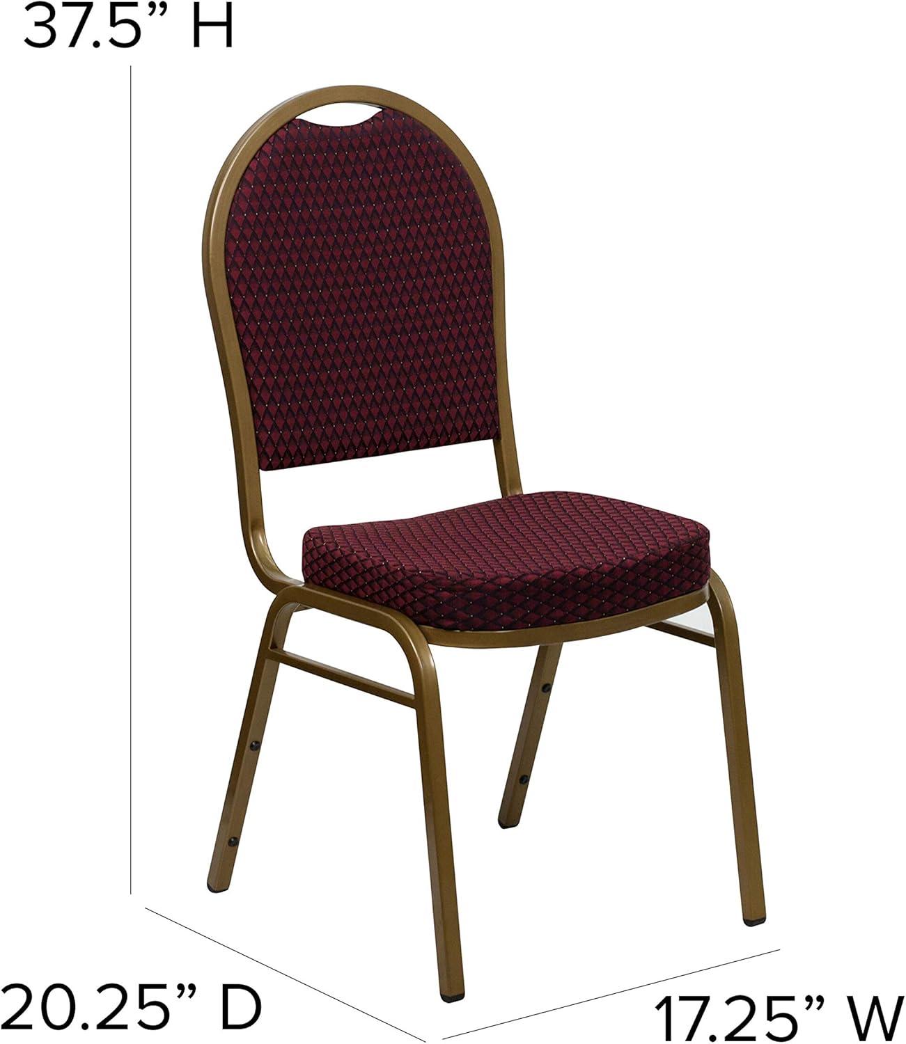 image:imageFlash Furniture HERCULES Series Dome Back Stacking Banquet Chair in Navy Patterned Fabric Gold FrameBurgundy Diamond PatternedGold