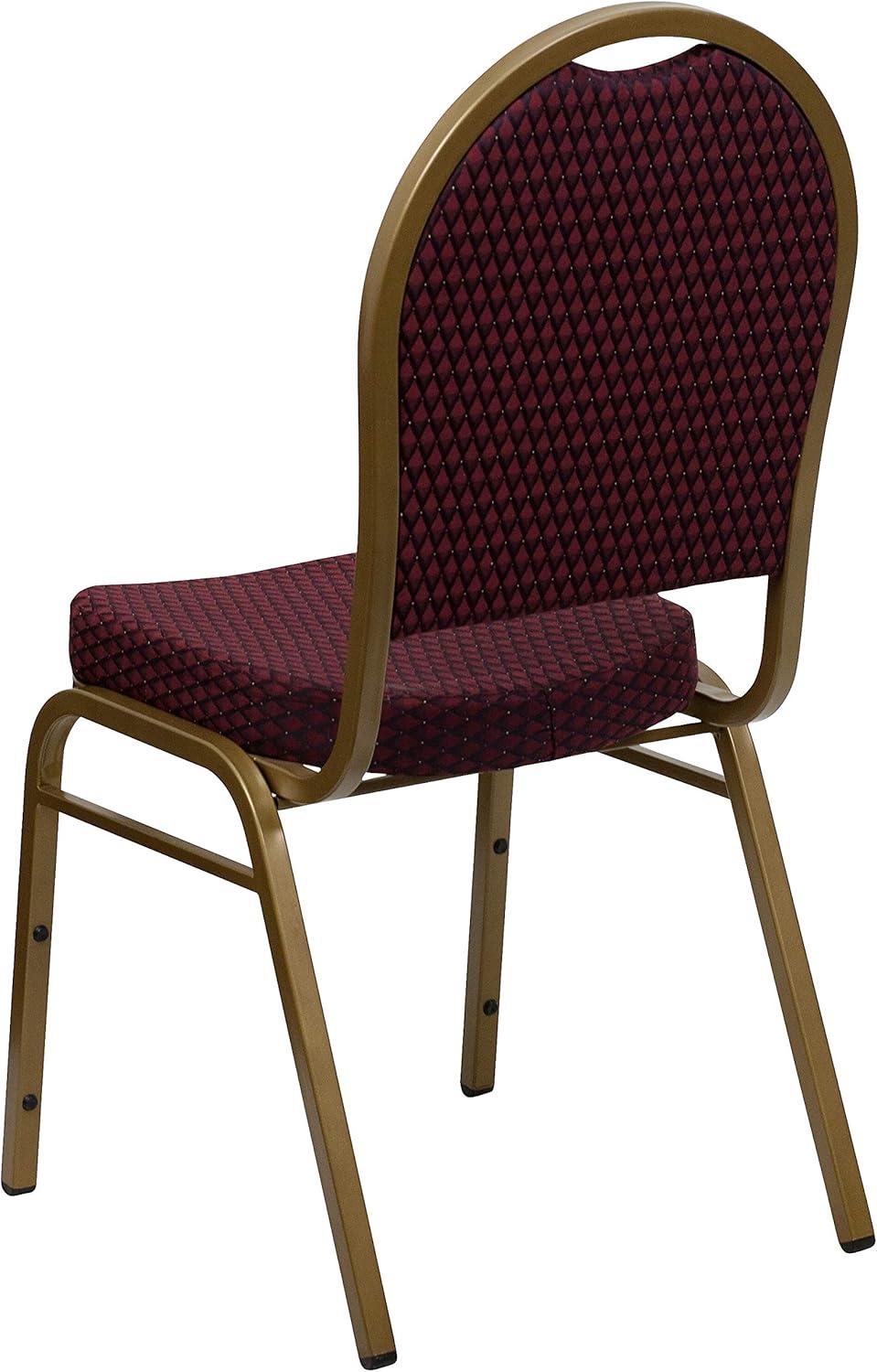 image:imageFlash Furniture HERCULES Series Dome Back Stacking Banquet Chair in Navy Patterned Fabric Gold FrameBurgundy Diamond PatternedGold