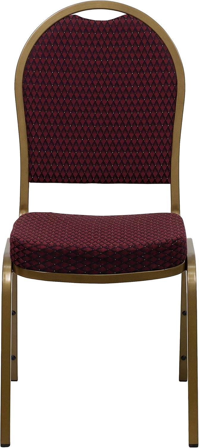 image:imageFlash Furniture HERCULES Series Dome Back Stacking Banquet Chair in Navy Patterned Fabric Gold FrameBurgundy Diamond PatternedGold