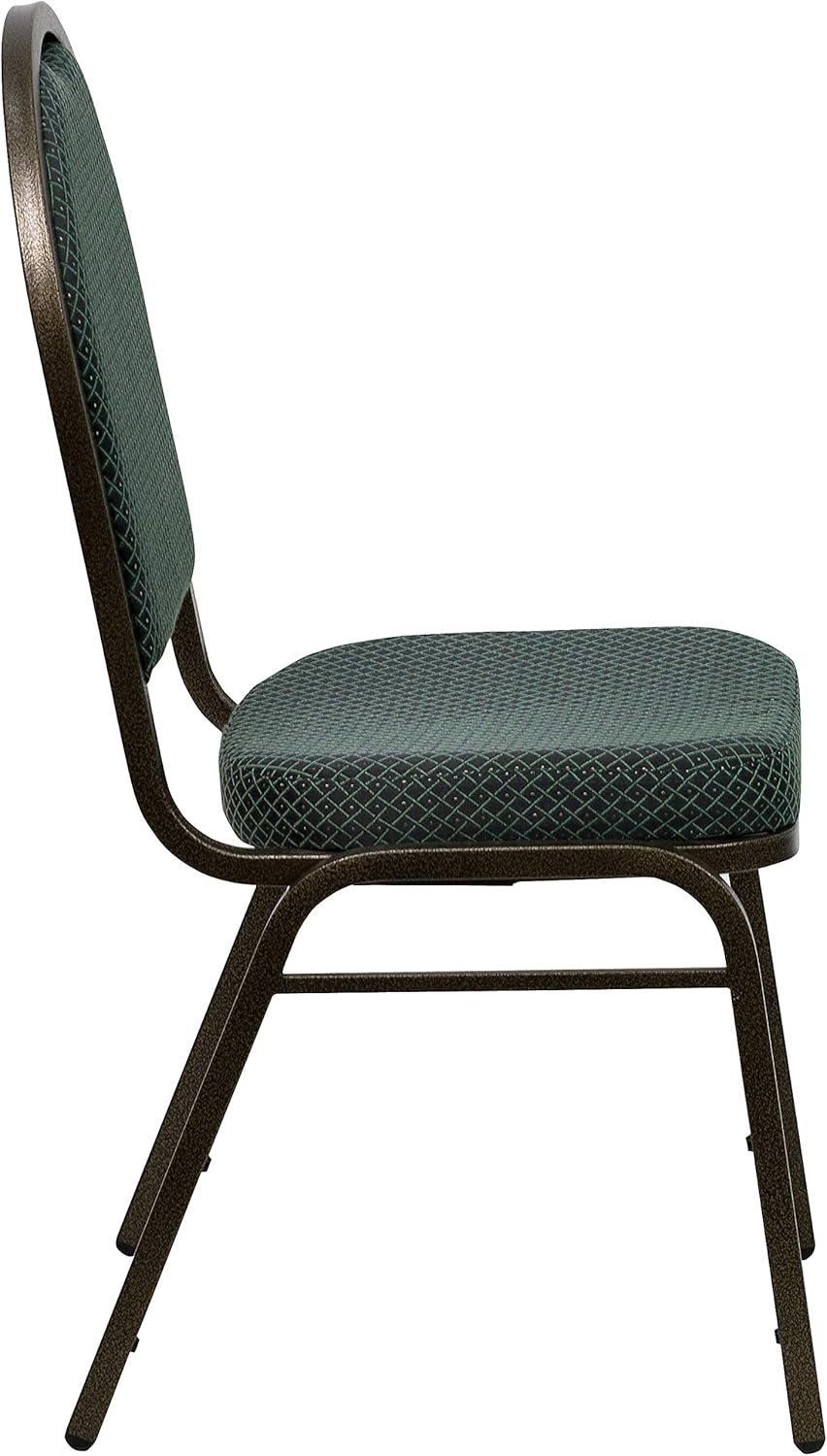 image:imageFlash Furniture HERCULES Series Dome Back Stacking Banquet Chair in Navy Patterned Fabric Gold FrameGreen Patterned FabricGold Vein Frame