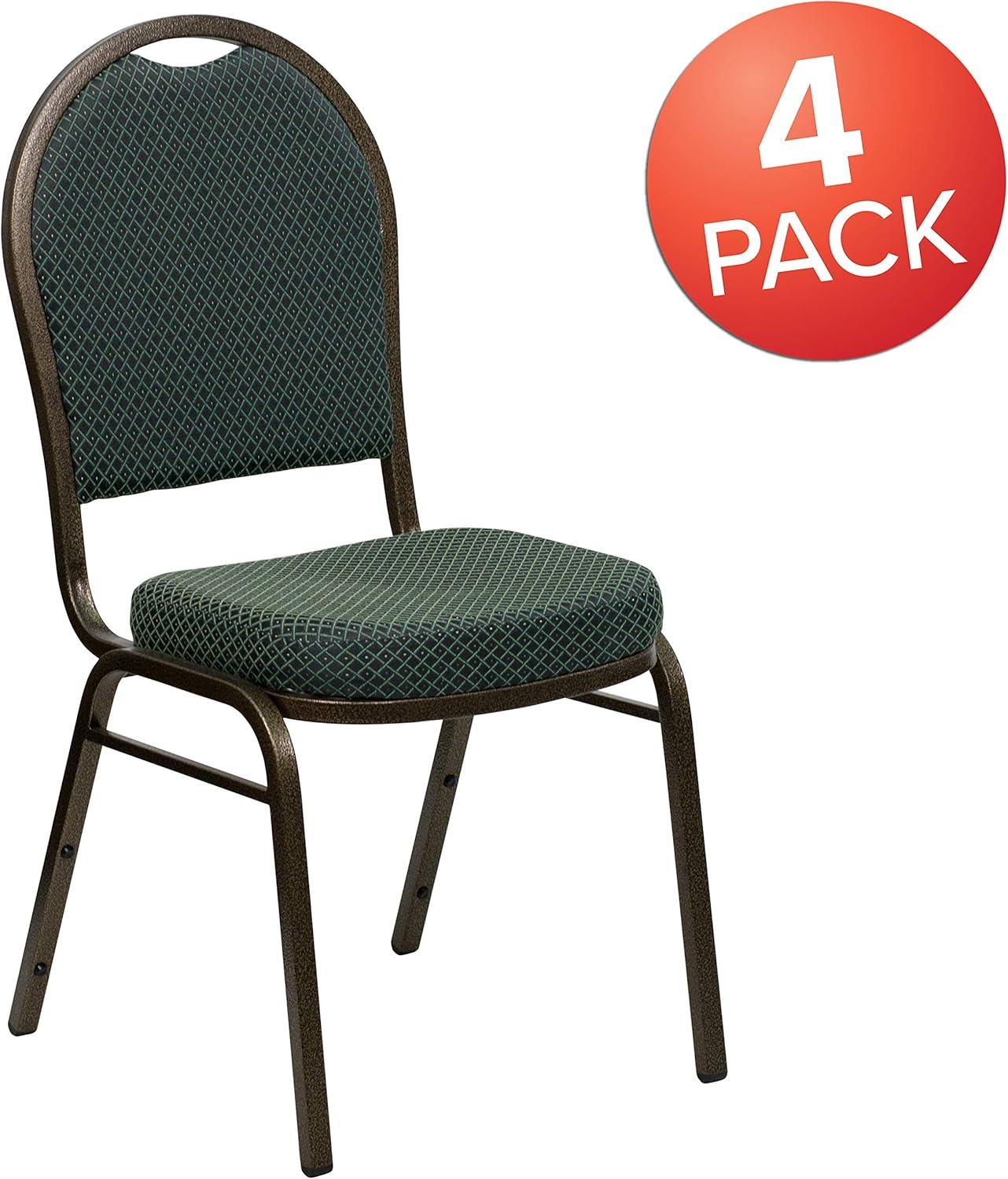 image:imageFlash Furniture HERCULES Series Dome Back Stacking Banquet Chair in Navy Patterned Fabric Gold FrameGreen Patterned FabricGold Vein Frame
