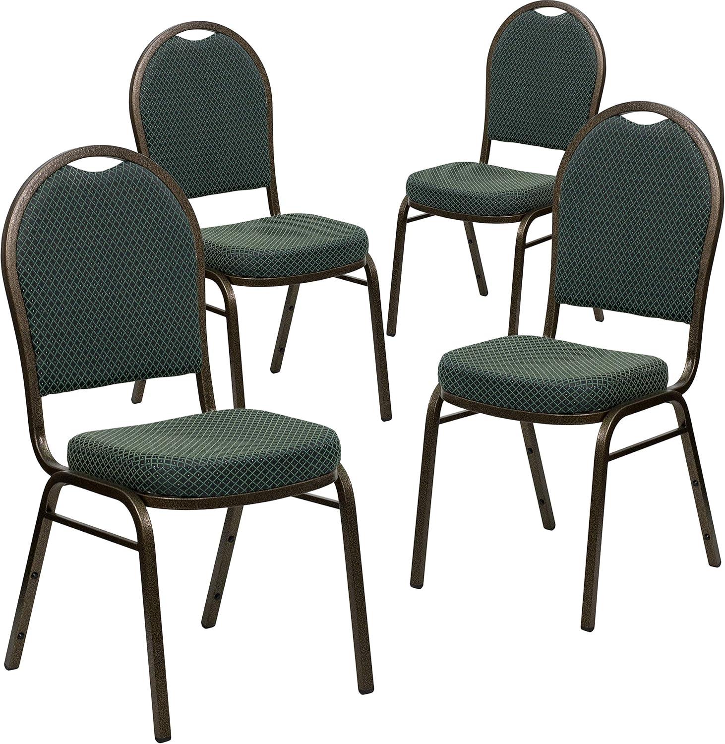 image:imageFlash Furniture HERCULES Series Dome Back Stacking Banquet Chair in Navy Patterned Fabric Gold FrameGreen Patterned FabricGold Vein Frame