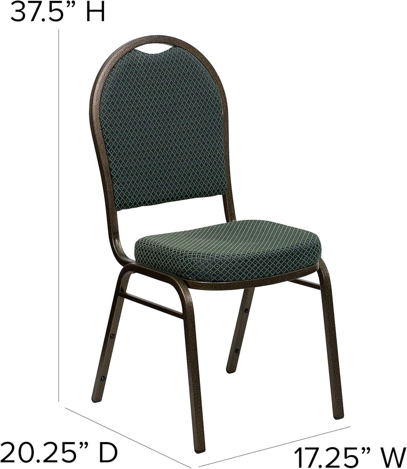 image:imageFlash Furniture HERCULES Series Dome Back Stacking Banquet Chair in Navy Patterned Fabric Gold FrameGreen Patterned FabricGold Vein Frame