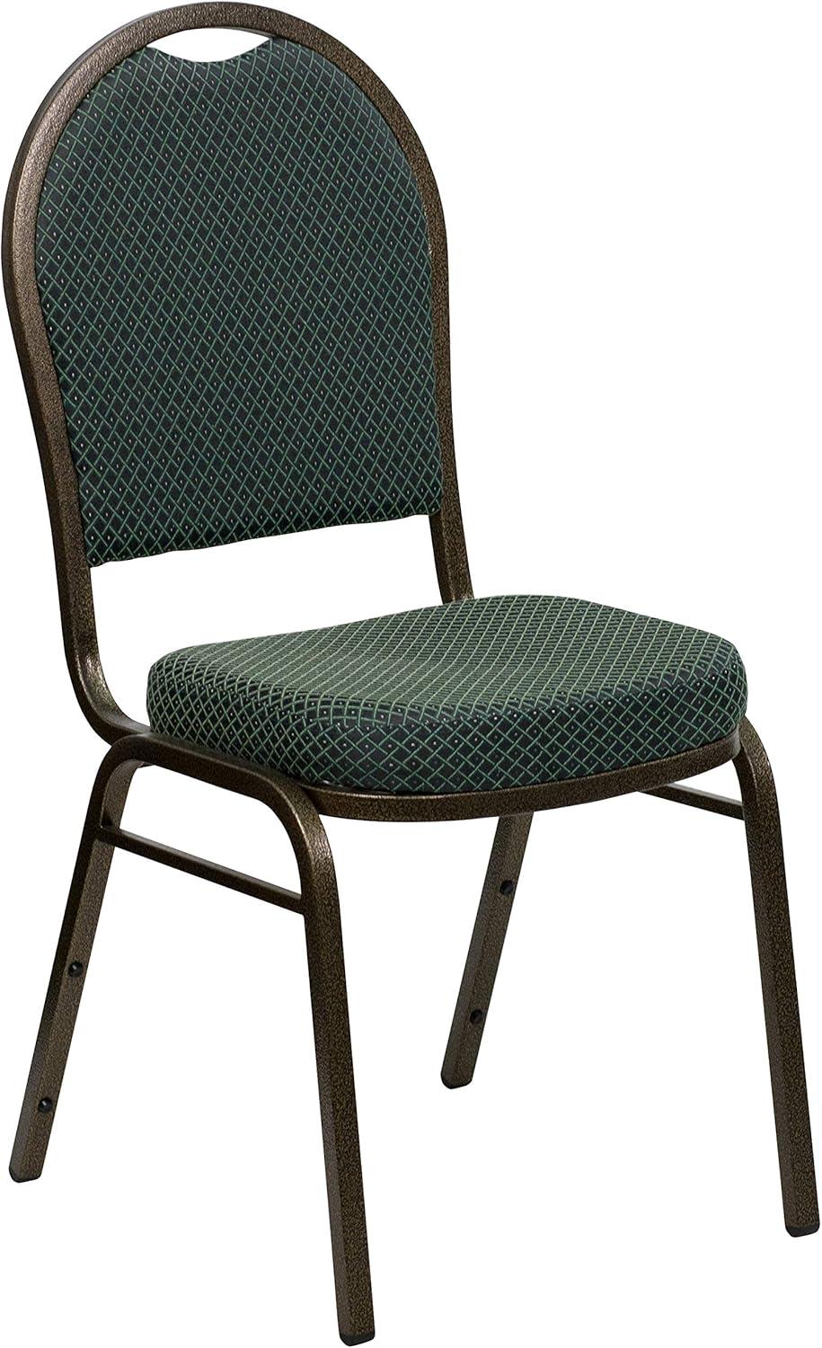 image:imageFlash Furniture HERCULES Series Dome Back Stacking Banquet Chair in Navy Patterned Fabric Gold FrameGreen Patterned FabricGold Vein Frame