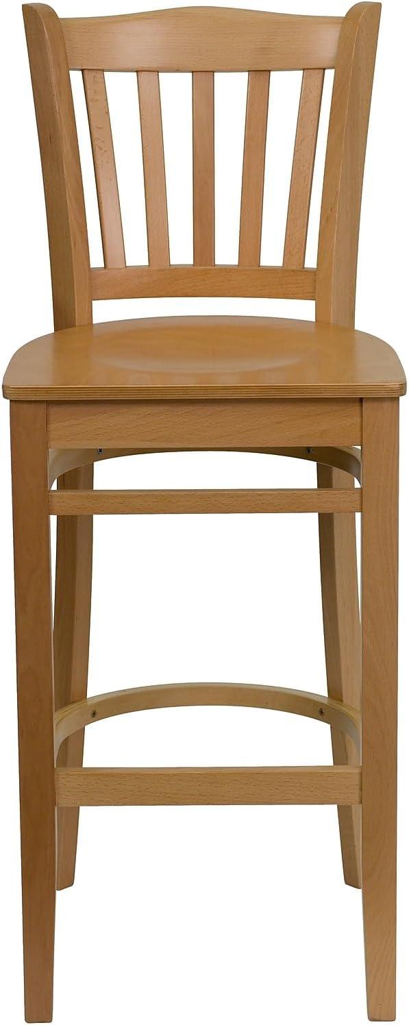 image:imageFlash Furniture HERCULES Series Vertical Slat Back Natural Wood Restaurant BarstoolNatural Wood SeatNatural Wood Frame