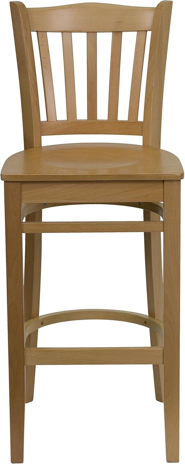 image:imageFlash Furniture HERCULES Series Vertical Slat Back Natural Wood Restaurant BarstoolNatural Wood SeatNatural Wood Frame