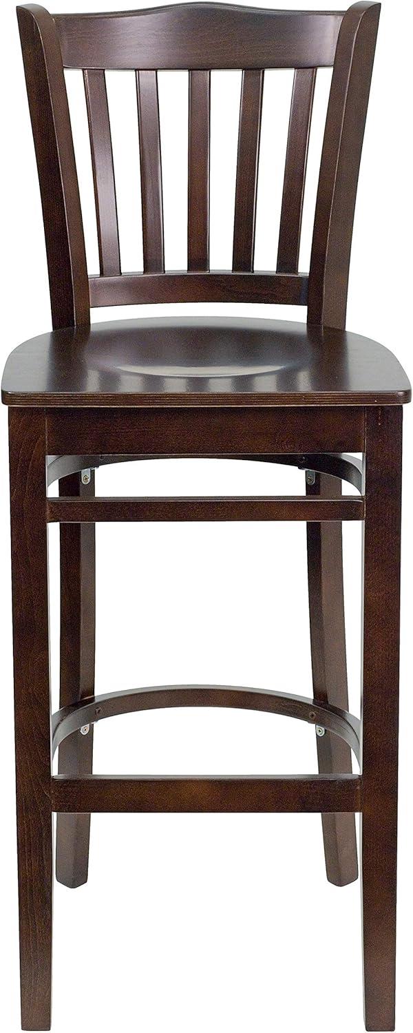 image:imageFlash Furniture HERCULES Series Vertical Slat Back Natural Wood Restaurant BarstoolWalnut Wood SeatWalnut Wood Frame