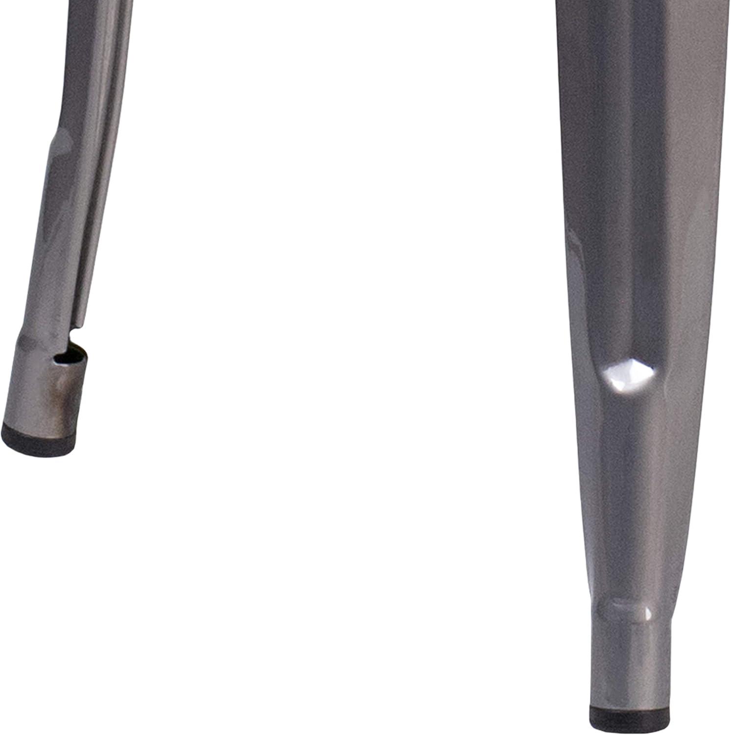 image:imageFlash Furniture Lincoln 30 High Backless Clear Coated Metal Barstool with Square Wood Seat4