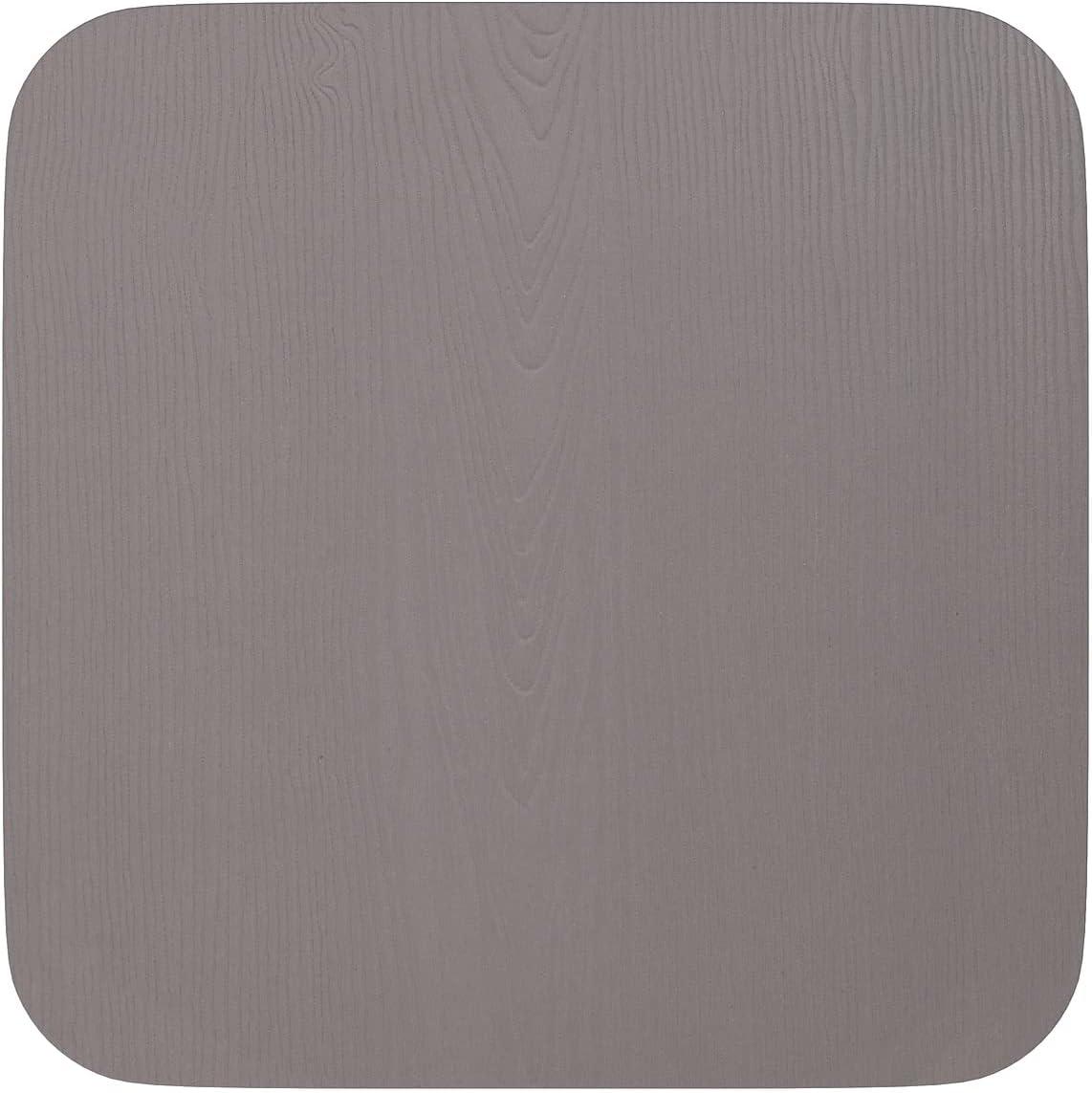 image:imageFlash Furniture Perry Set of 4 Poly Resin Wood Seat Gray Polystyrene Rounded Edges for Comfort For Colorful Metal Chairs and Stools IndoorOutdoorGray