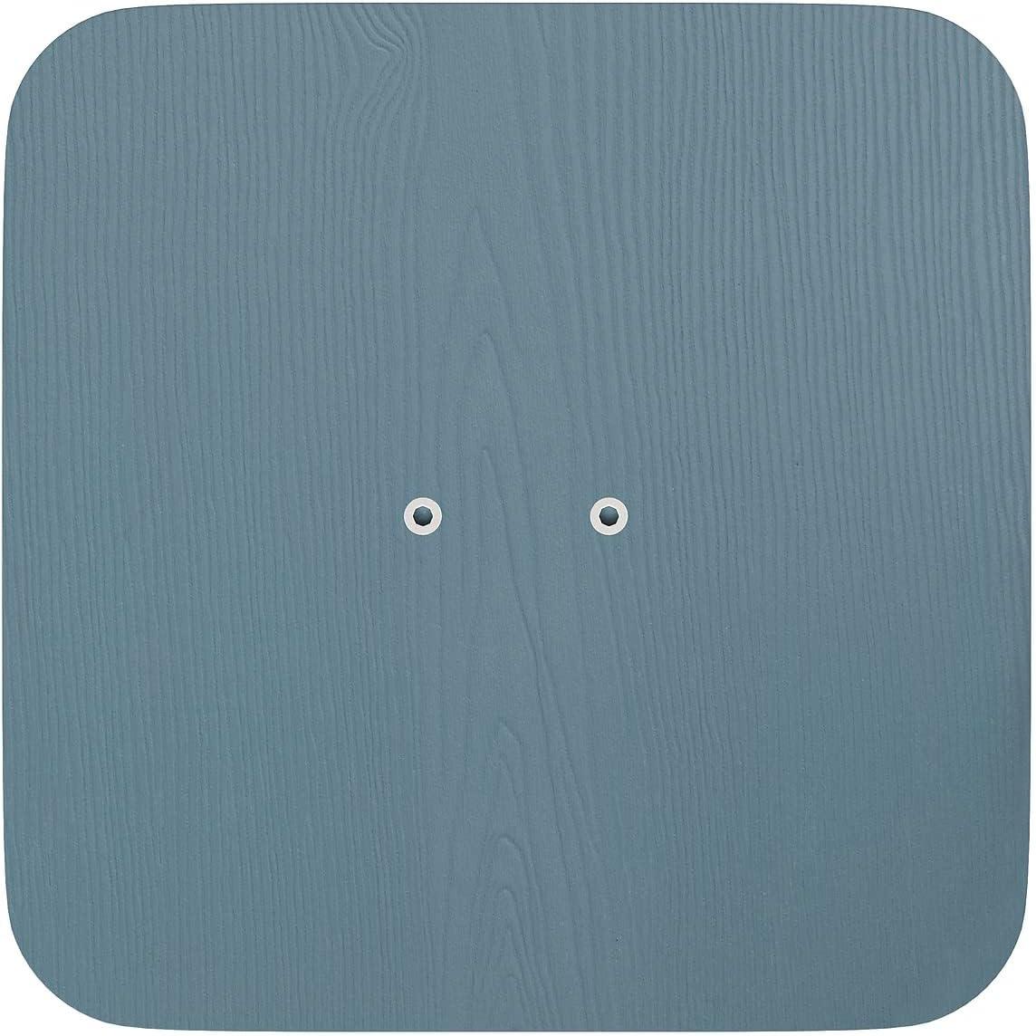 image:imageFlash Furniture Perry Set of 4 Poly Resin Wood Seat Gray Polystyrene Rounded Edges for Comfort For Colorful Metal Chairs and Stools IndoorOutdoorTealblue