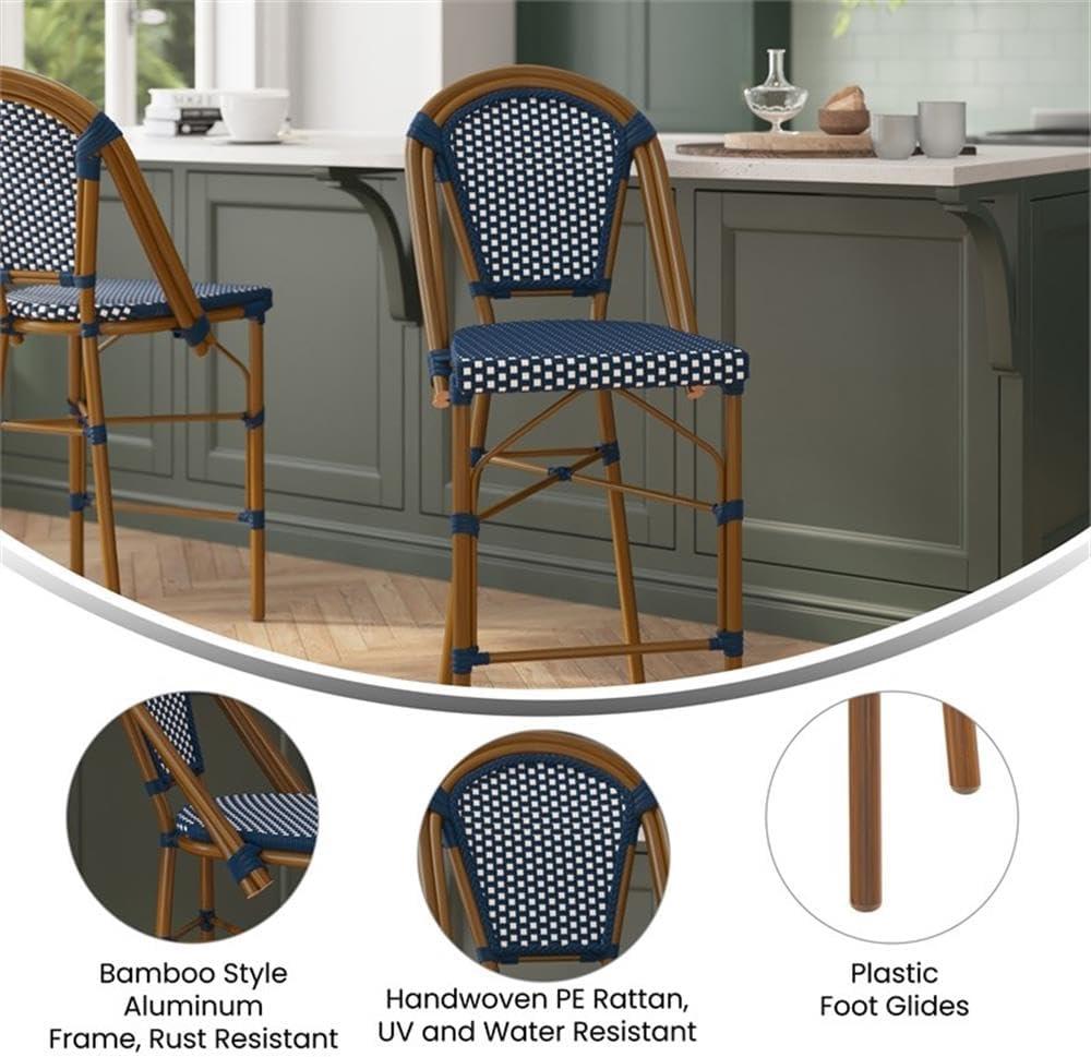image:imageFlash Furniture SDAAD642001CSNVYWHNATGG 26 NavyWhite French Stool