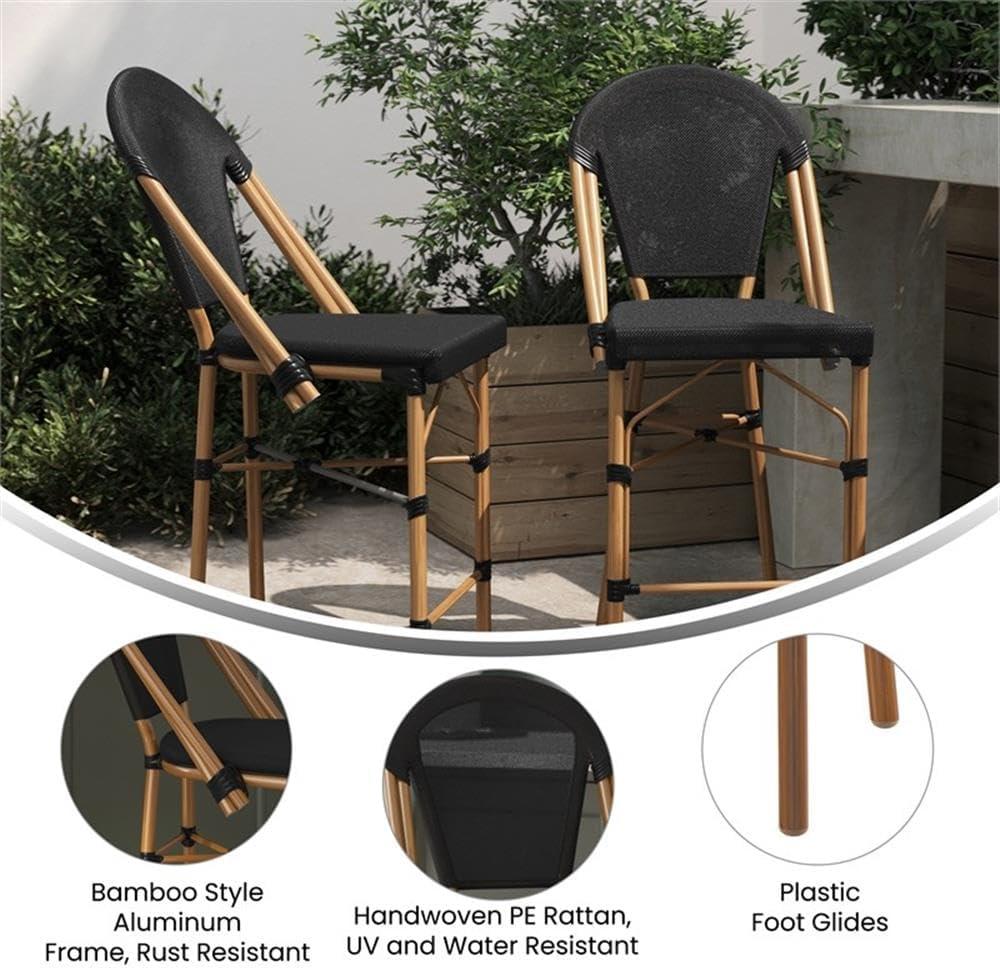 image:imageFlash Furniture SDAAD642107CSBKNATGG Black French Cafe Stool