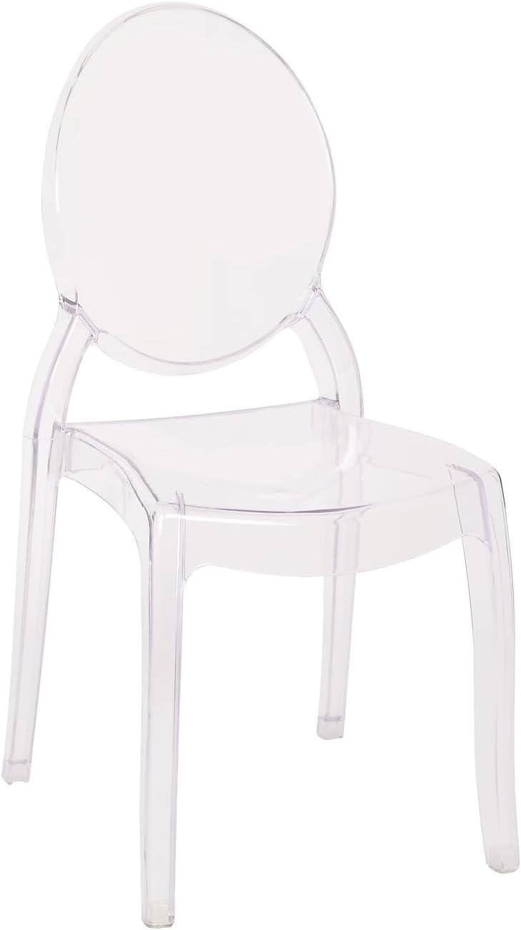 image:imageFlash Furniture Set of 4 Extra Wide Resin Ghost Chairs with 700 LB Weight Capacity Clear Kitchen and Dining Room Chair Acrylic Event Chair for IndoorOutdoor Use