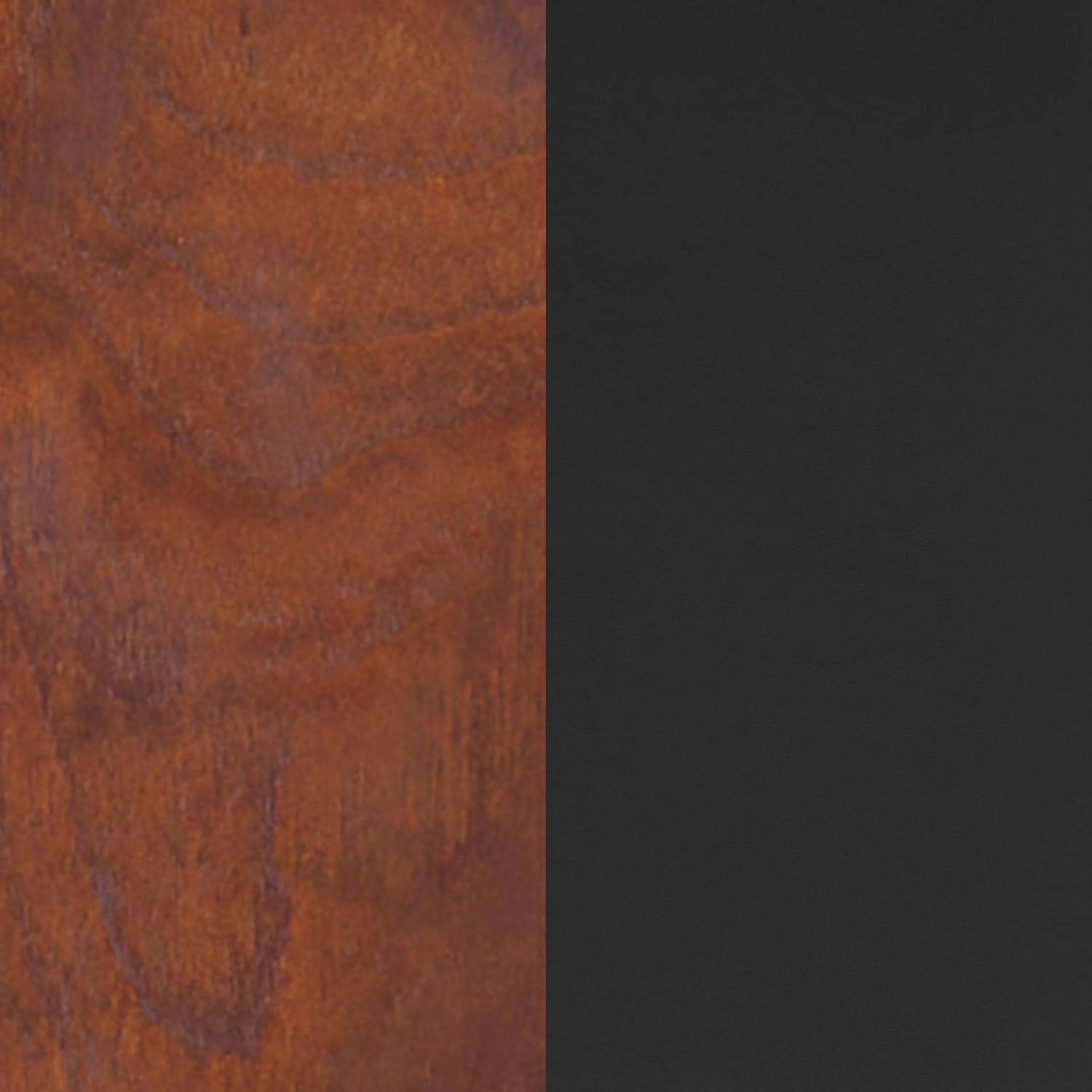 image:imageFlash Furniture Wright Set of 2 Commercial Barstools Walnut Wood Boomerang Back Black Vinyl Seat 500 LB Capacity Black Steel Frame Integrated FootrestWalnut Wood BackBlack Vinyl Seat