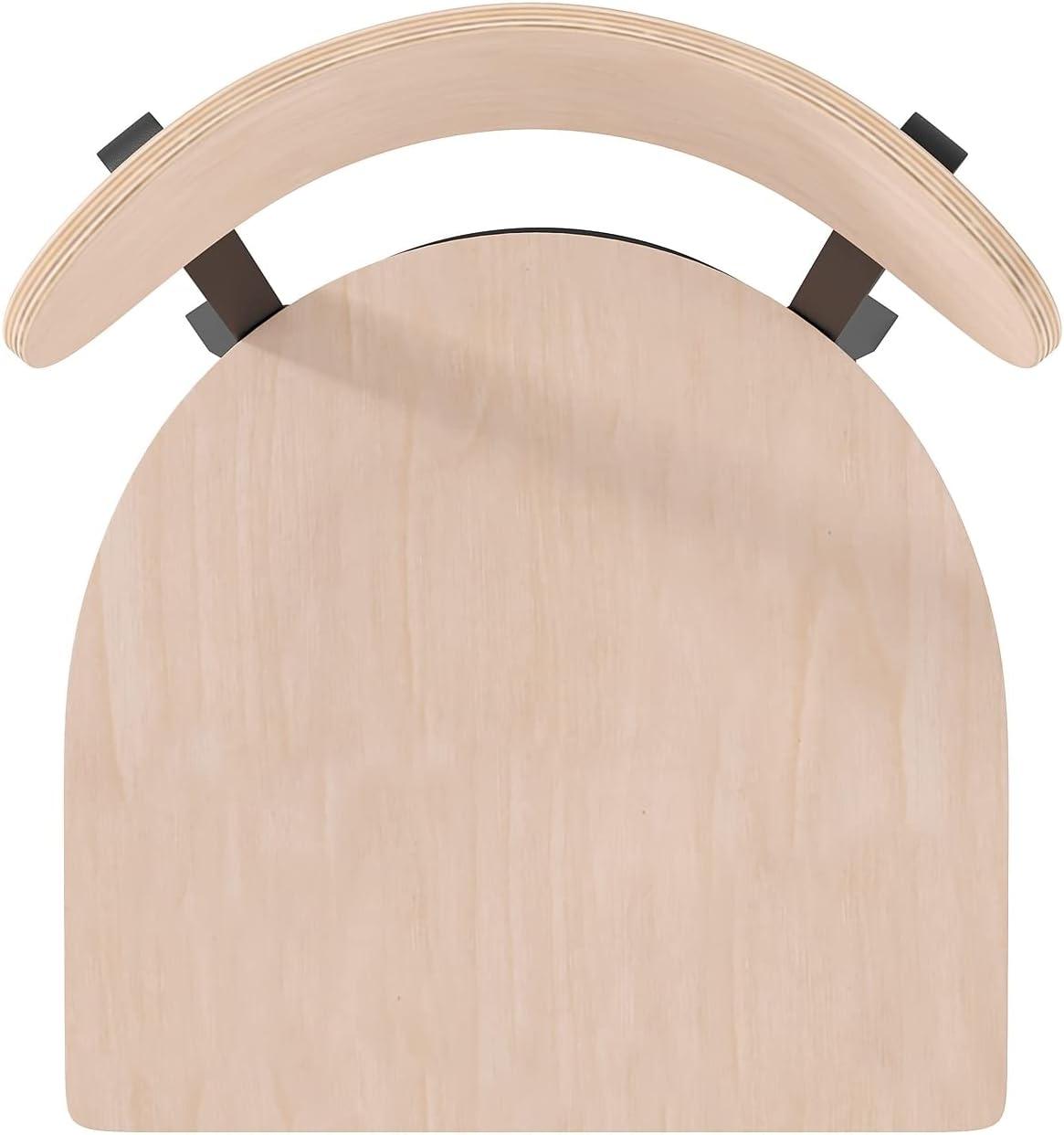 image:imageFlash Furniture Wright Set of 2 Commercial Barstools Walnut Wood Boomerang Back Black Vinyl Seat 500 LB Capacity Black Steel Frame Integrated FootrestNatural Birch