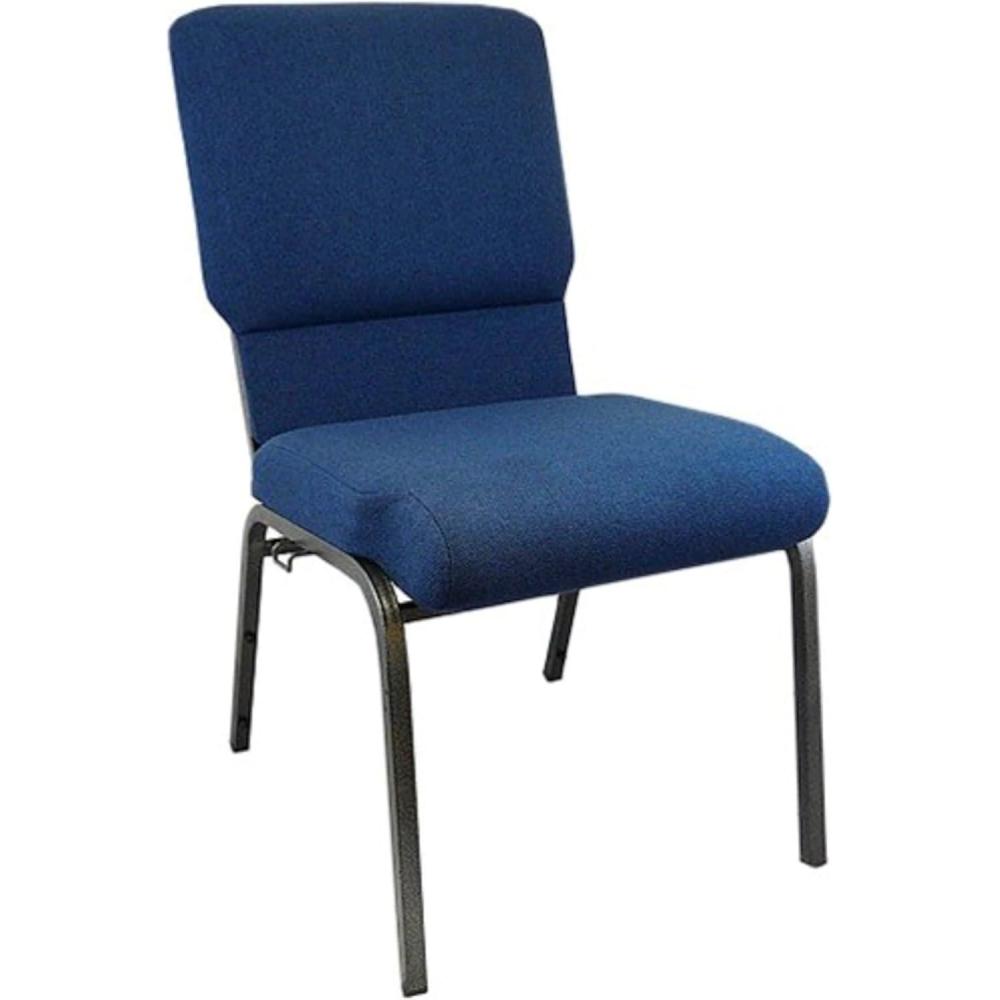 image:imageFlash Furniture Advantage Mixed Tan Church Chairs 185 in WideNavy FabricSilver Vein Frame