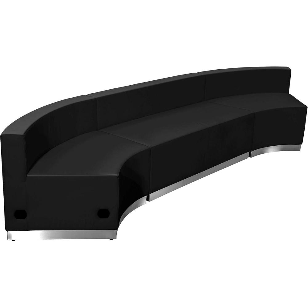 image:imageFlash Furniture HERCULES Alon Series Black LeatherSoft Reception Configuration 3 PiecesBlack