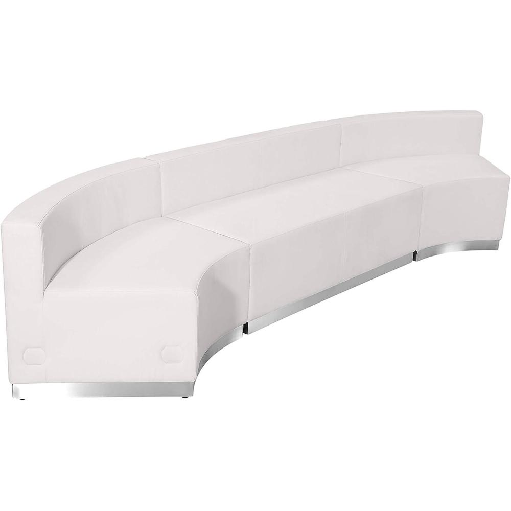 image:imageFlash Furniture HERCULES Alon Series Black LeatherSoft Reception Configuration 3 PiecesMelrose White