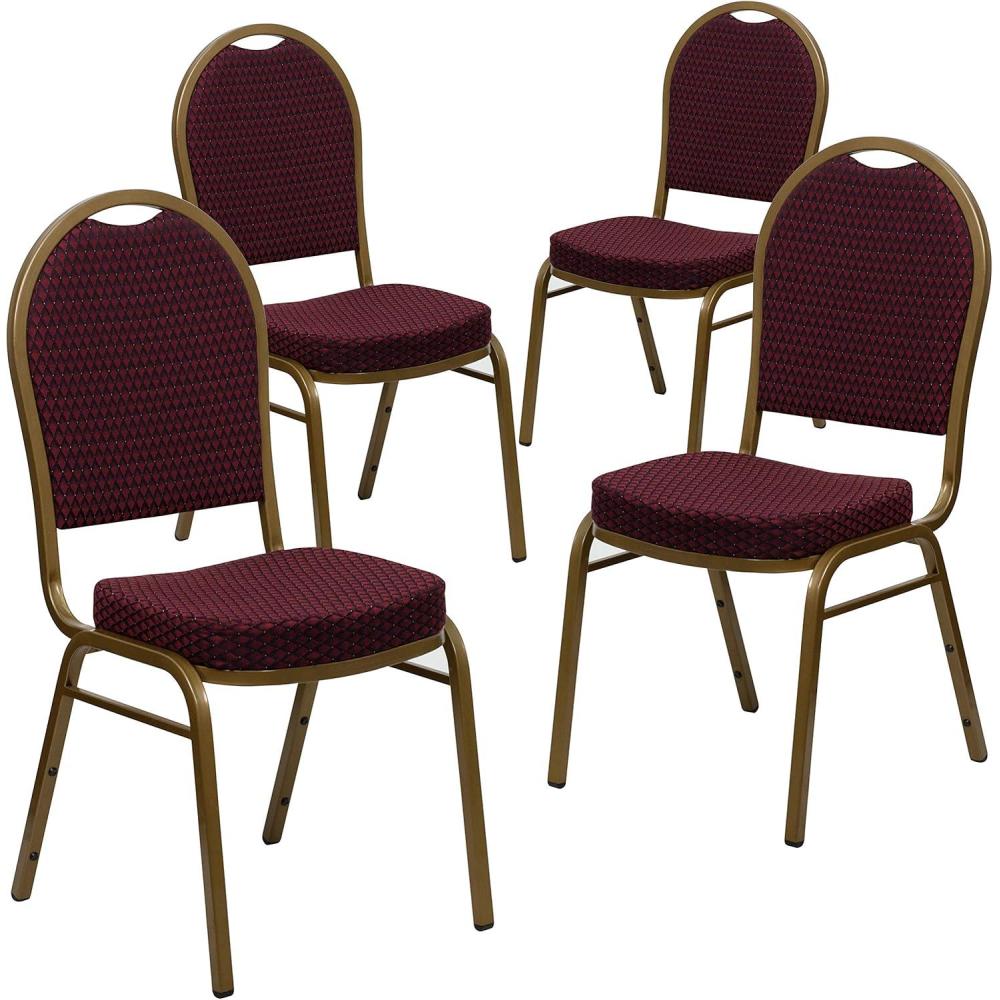 image:imageFlash Furniture HERCULES Series Dome Back Stacking Banquet Chair in Navy Patterned Fabric Gold FrameBurgundy Patterned FabricGold Frame