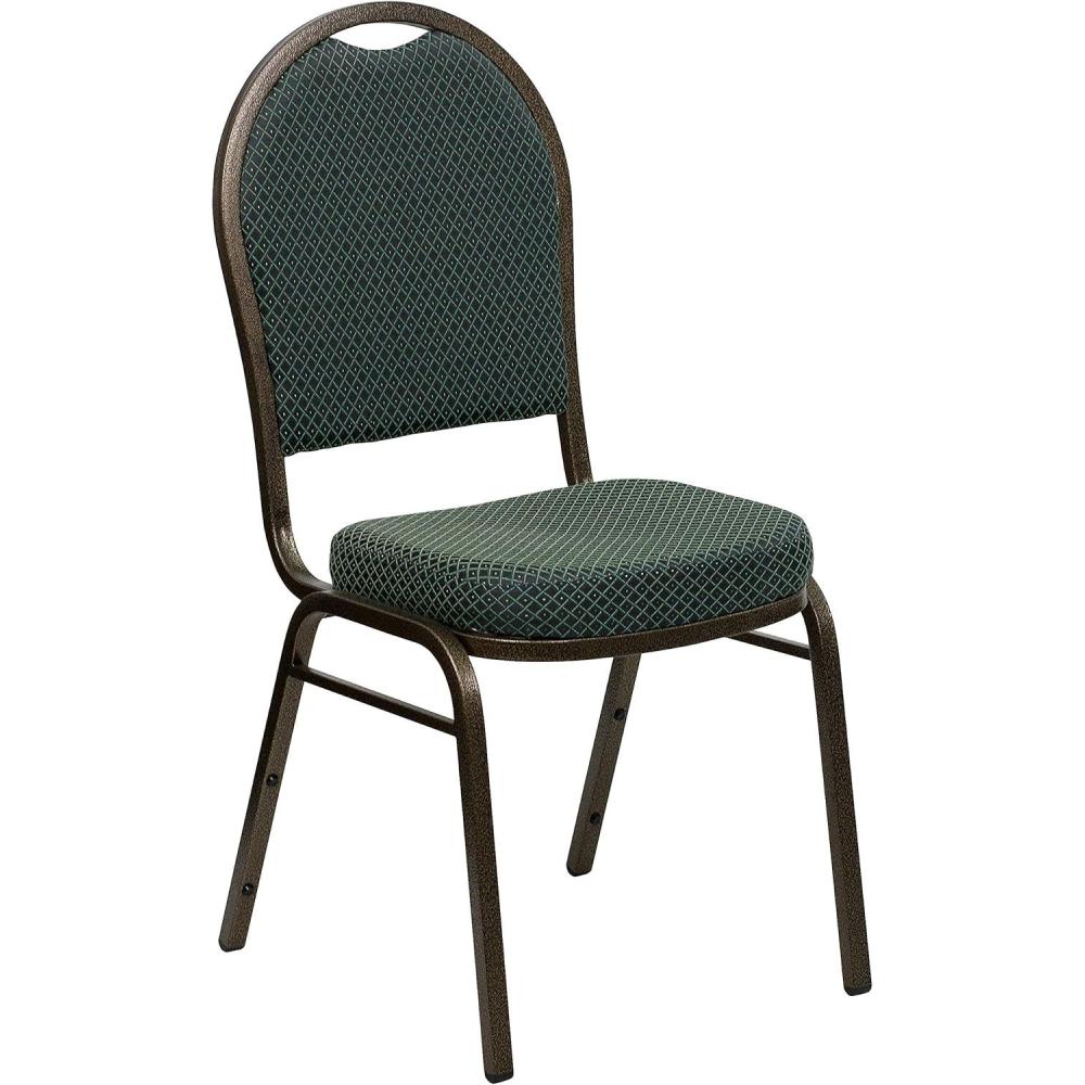 image:imageFlash Furniture HERCULES Series Dome Back Stacking Banquet Chair in Navy Patterned Fabric Gold FrameGreen Patterned FabricGold Vein Frame