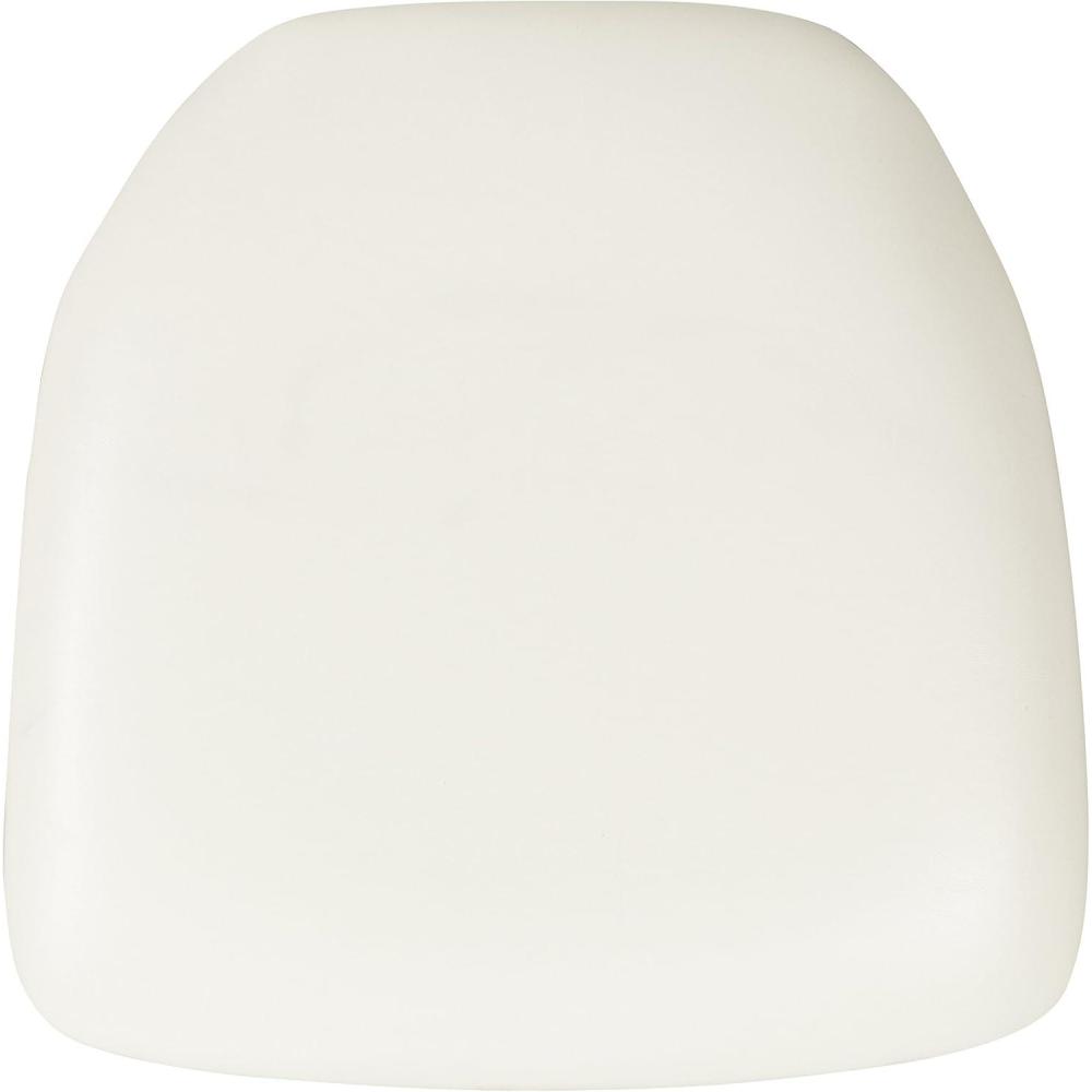 image:imageFlash Furniture Hard Gold Vinyl Chiavari Chair CushionWhite Vinyl