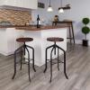 Flash Furniture 30″ Barstool with Adjustable Wood Seat(Set of 1)
