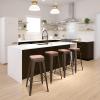 Flash Furniture 30″ High Backless Purple Barstool with Square Wood Seat(Gun Metal)