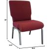 Flash Furniture Advantage Maroon Church Chair 20.5 in. Wide