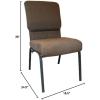 Flash Furniture Advantage Mixed Tan Church Chairs 18.5 in. Wide(Java Fabric/Black Vein Frame)